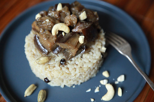 Confit d’aubergines au miel