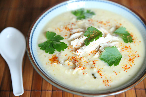 Soupe de poulet aux shiitakés