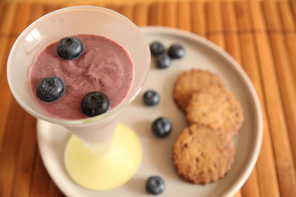 Mousse aux myrtilles