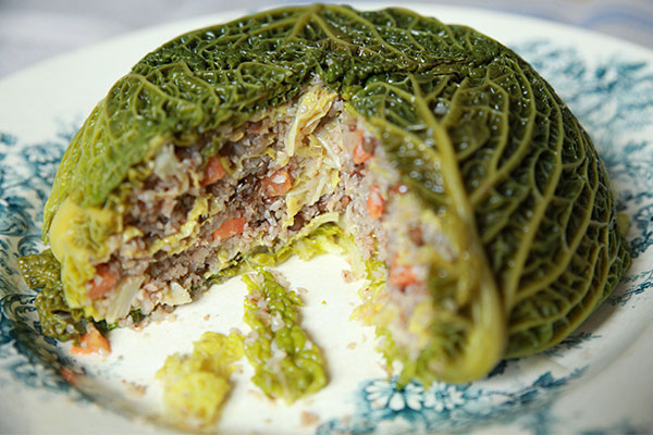 Chou farci au boulghour