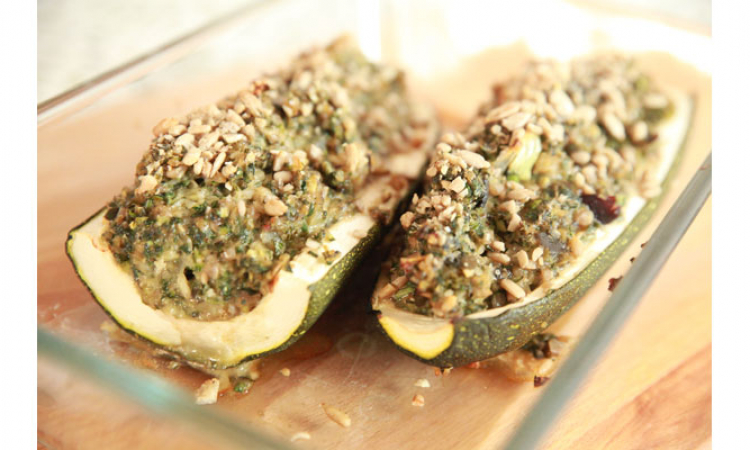 Courgettes farcies à l’ortie et à l’oseille