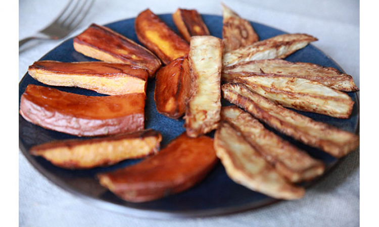 Frites de céleri et patate douce